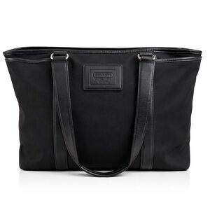 Coach Legacy Hampton F77007 Black Canvas Large Tote Bag Work Weekender Diaperbag